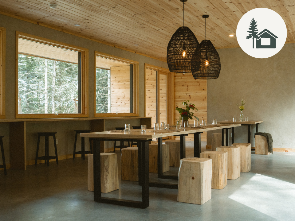 Batiment commun maison FORET sejour bien etre nature vue mont HAM Batiment commun maison FORET sejour bien etre nature vue mont HAM